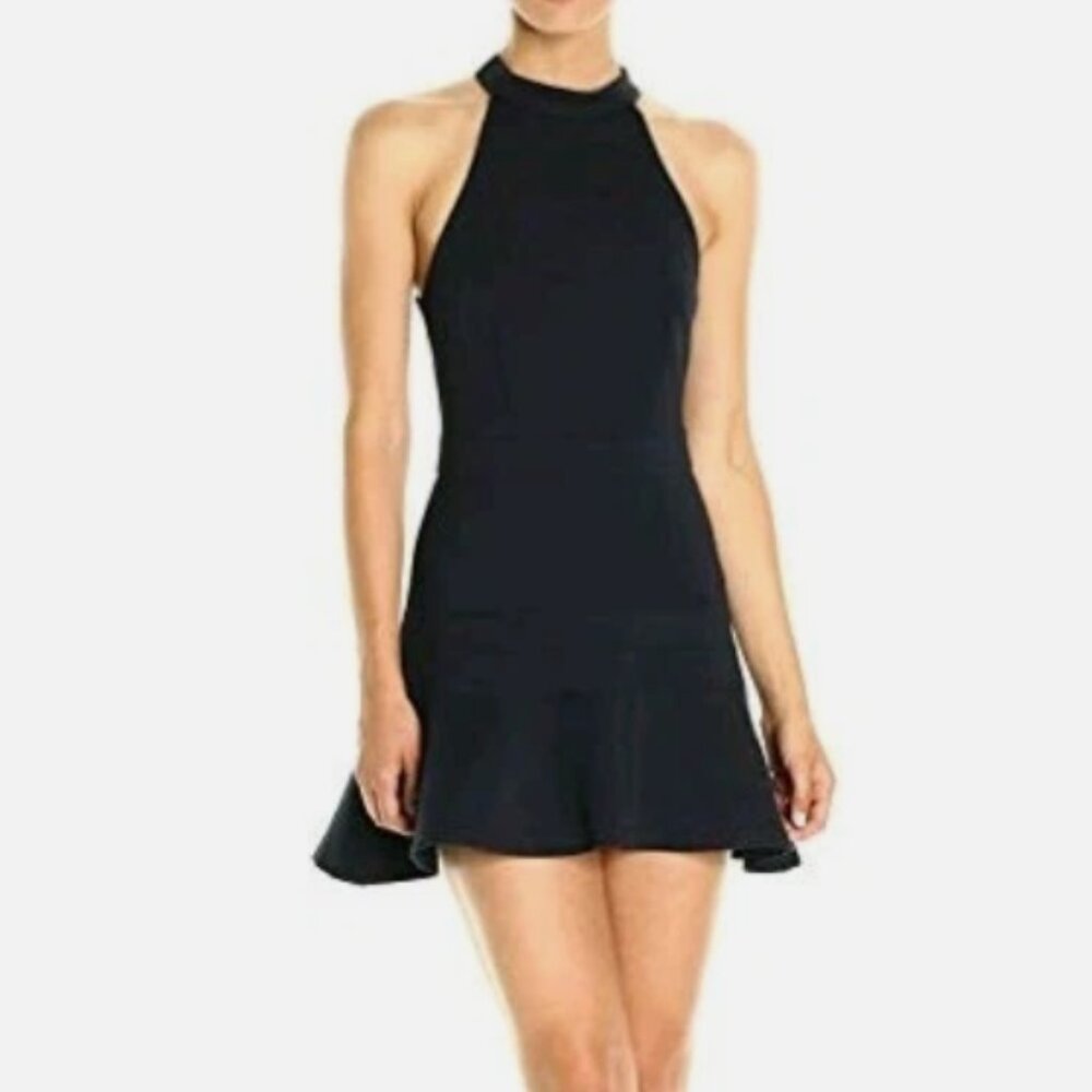 Finders Keepers Fit and Flare Navy Sleeveless Mini Dress XS